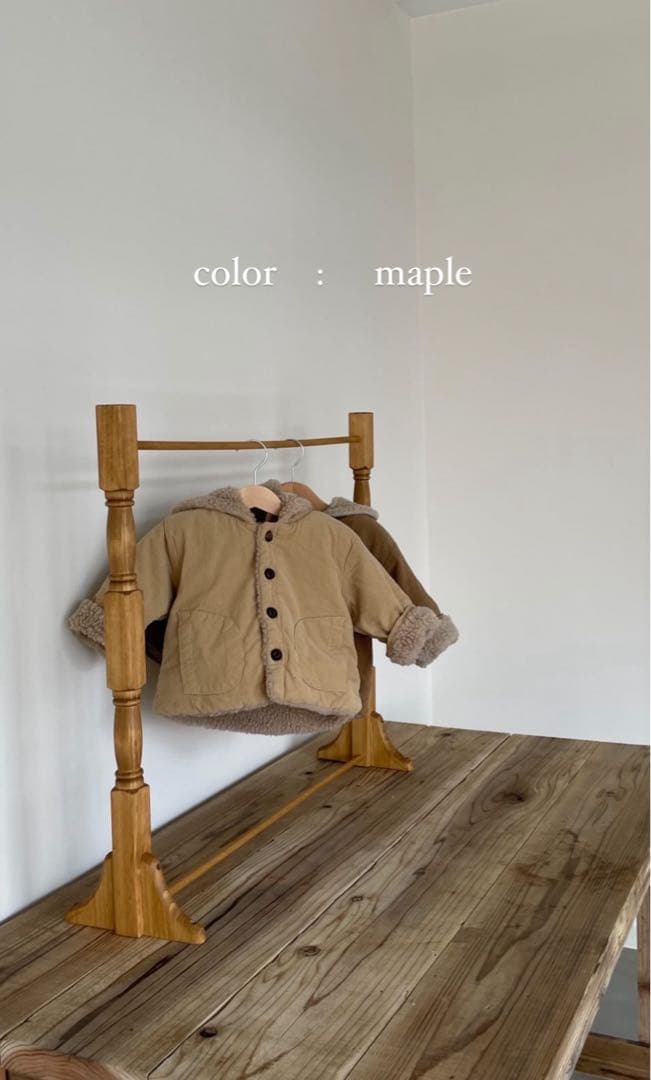 最終値下げ！写真追加しました♡ ハンドメイドアンティーク風ハンガーラック子供服用