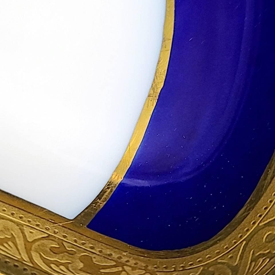 ♪美品♪レイノー　リモージュ　コバルトブルー　三日月プレート　プレート　3枚