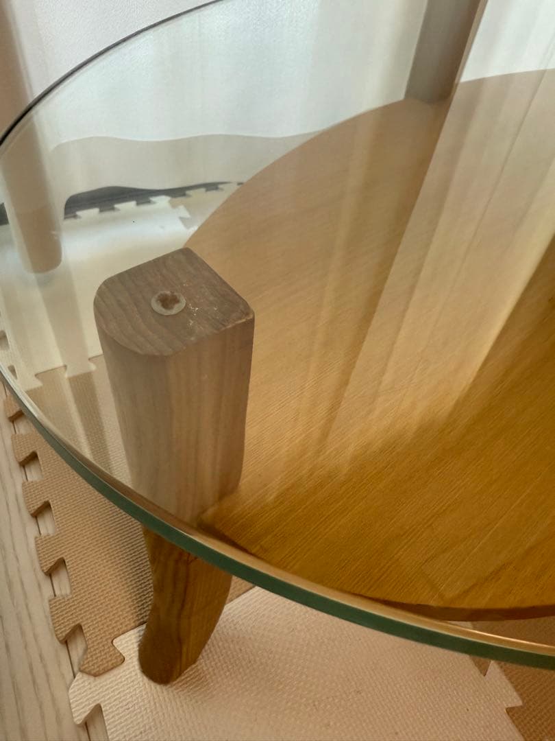 Francfranc オーガコーヒーテーブル　ガラストップ