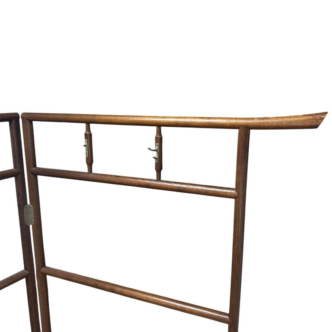 稀少 古道具 当時物 無垢材 木製 衣紋掛け 衣桁 着物掛け 和服 昭和