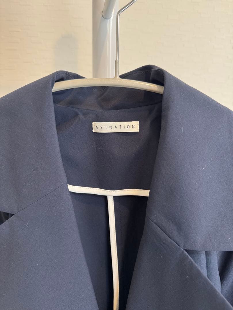ESTNATION ネイビー　タスラントレンチコート