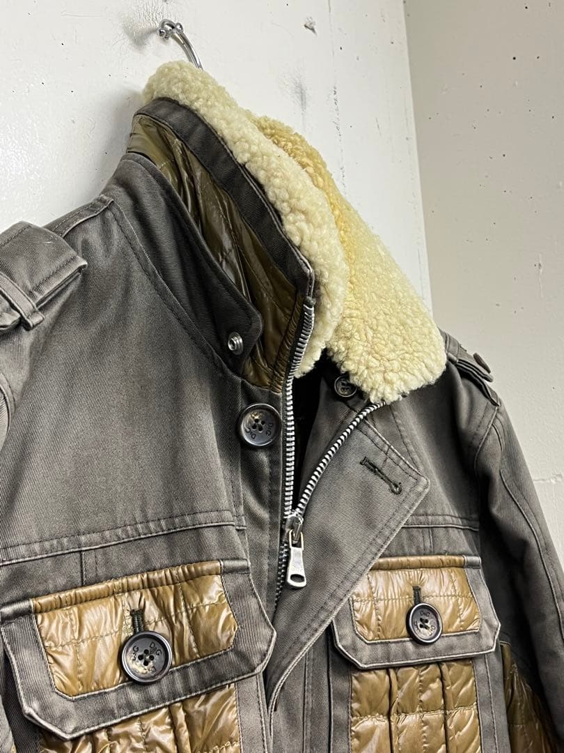 DOLCE & GABBANA 襟ボア ジャケット D&G 48 イタリー製