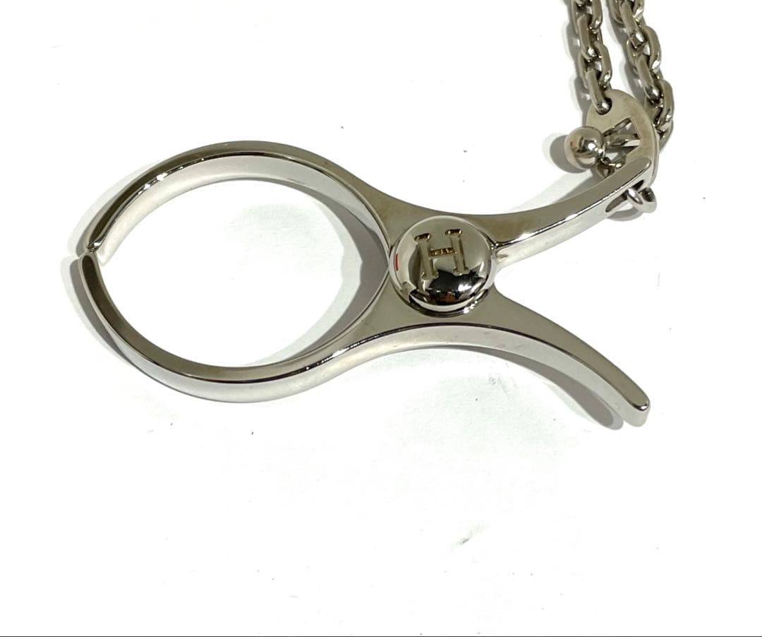 HERMES エルメス フィルー グローブホルダー シルバー 箱付き