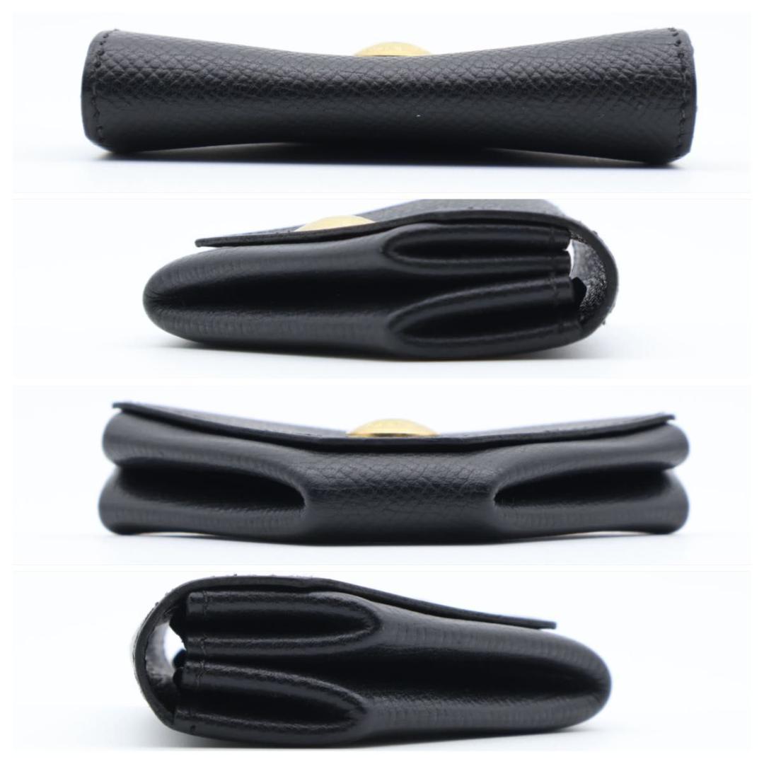 【超極美品】HERMES ルヴァンキャトル　エプソン　黒　ケース　小銭入れ