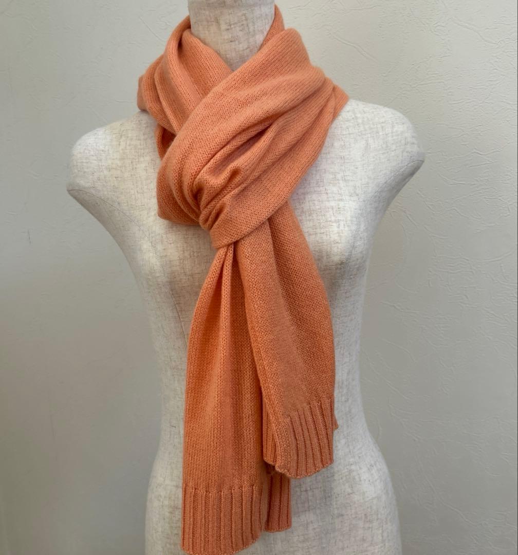 malo カシミヤ マフラー オレンジ