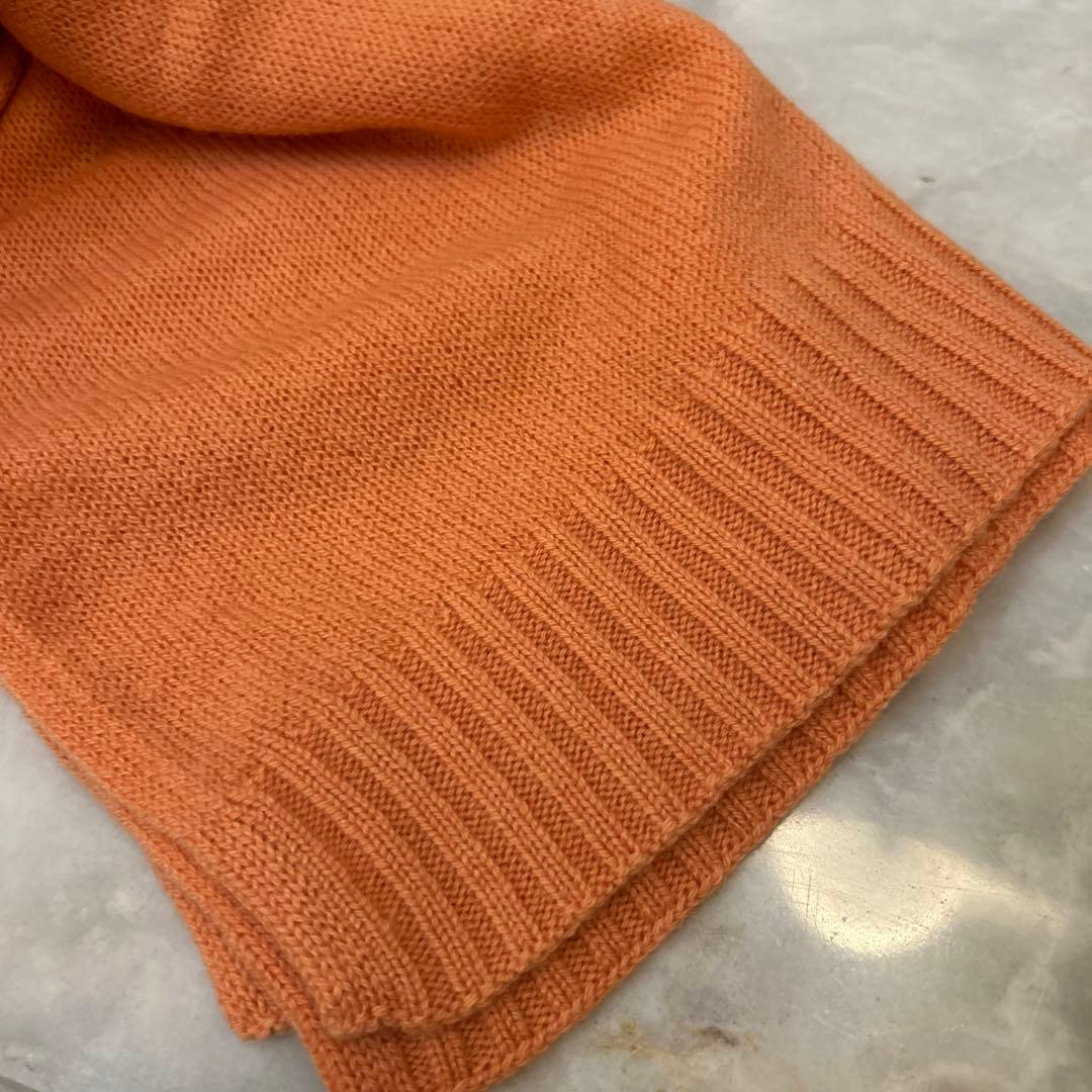 malo カシミヤ マフラー オレンジ