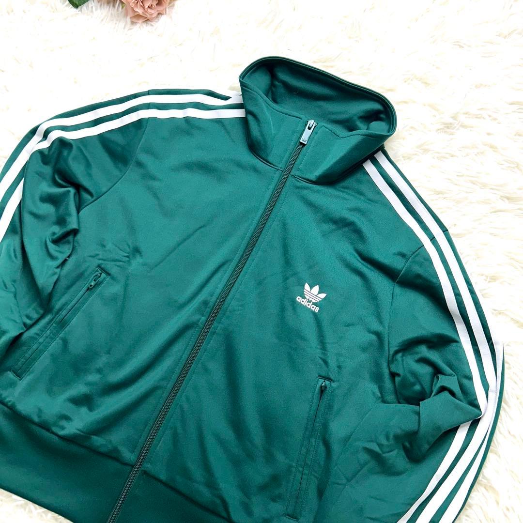 2XL新品同様 アディダス ファイアーバード ハイネック トラックジャケット 緑