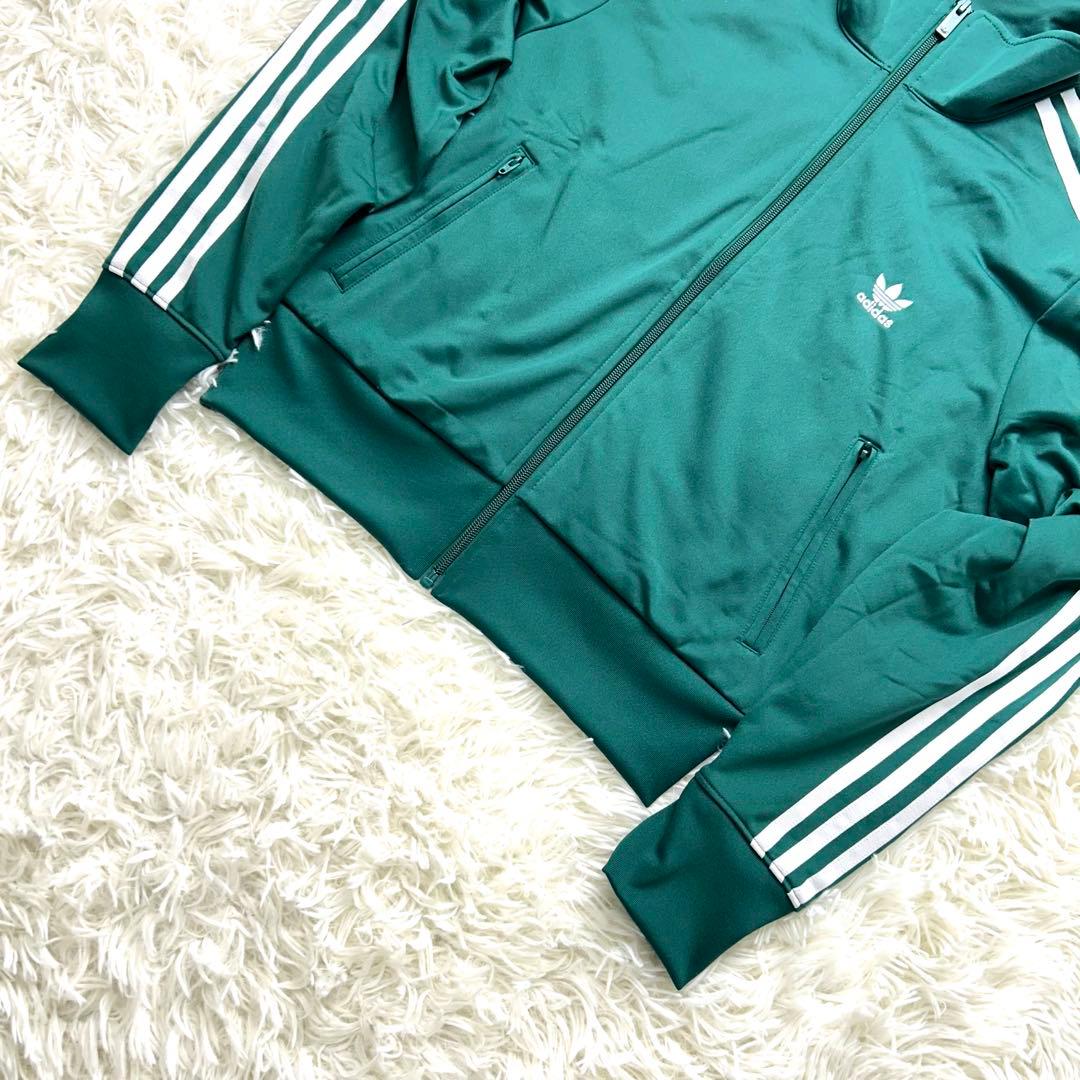 2XL新品同様 アディダス ファイアーバード ハイネック トラックジャケット 緑