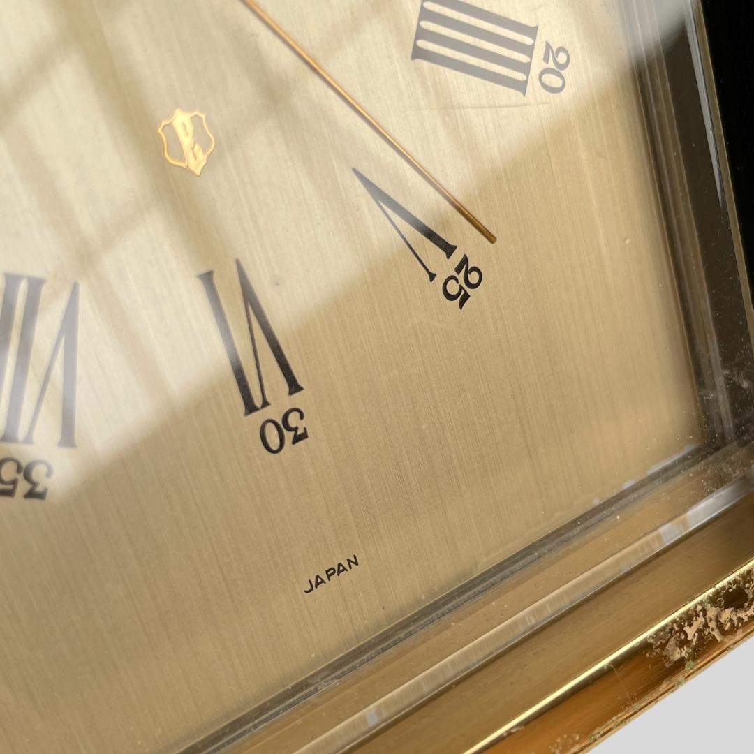 90s【SEIKO】EMBLEM モダン ヴィンテージ デスククロック 時計