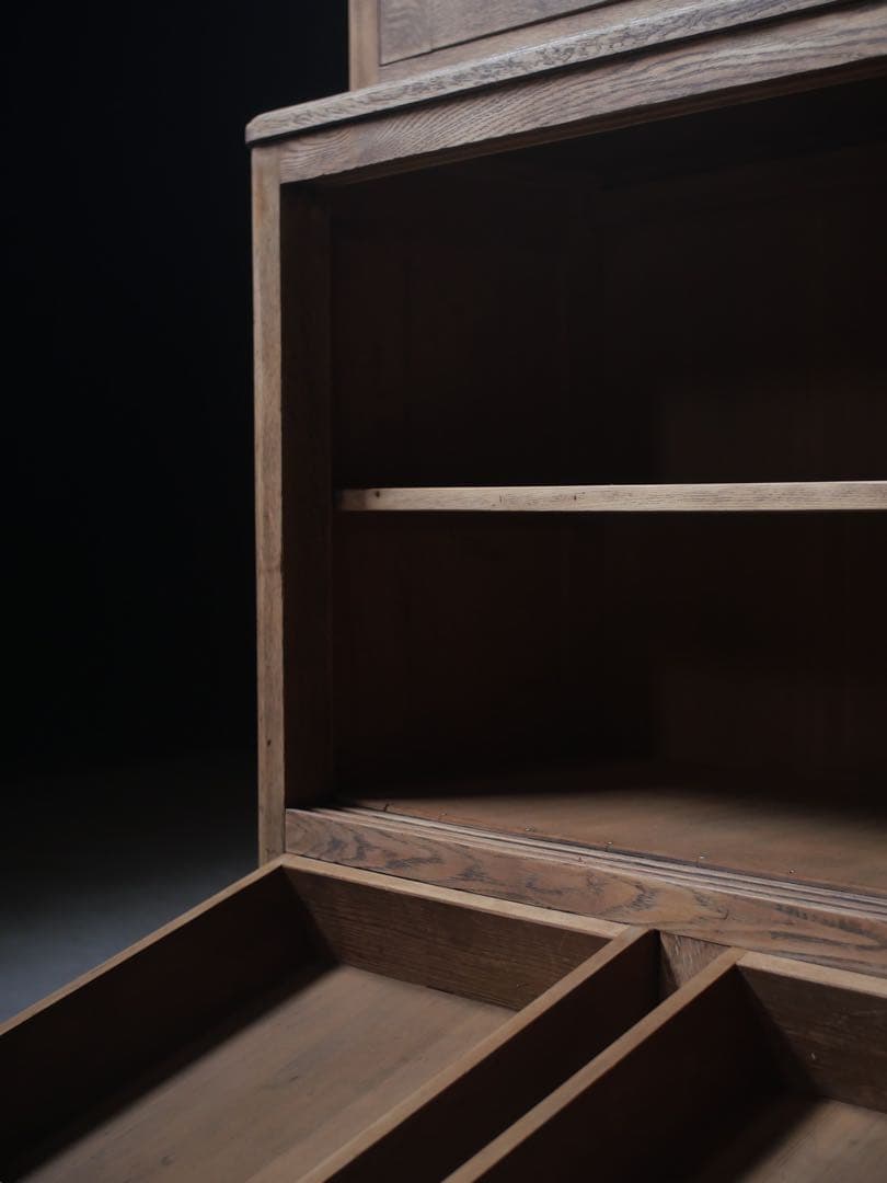 食器棚　ダイヤガラス　収納　器　食器　古家具　古道具　アンティーク　昭和レトロ