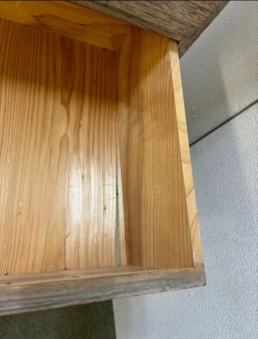 昭和レトロヴィンテージ家具　当時物　古道具　3つ重ね　総桐タンス　焼桐箪笥