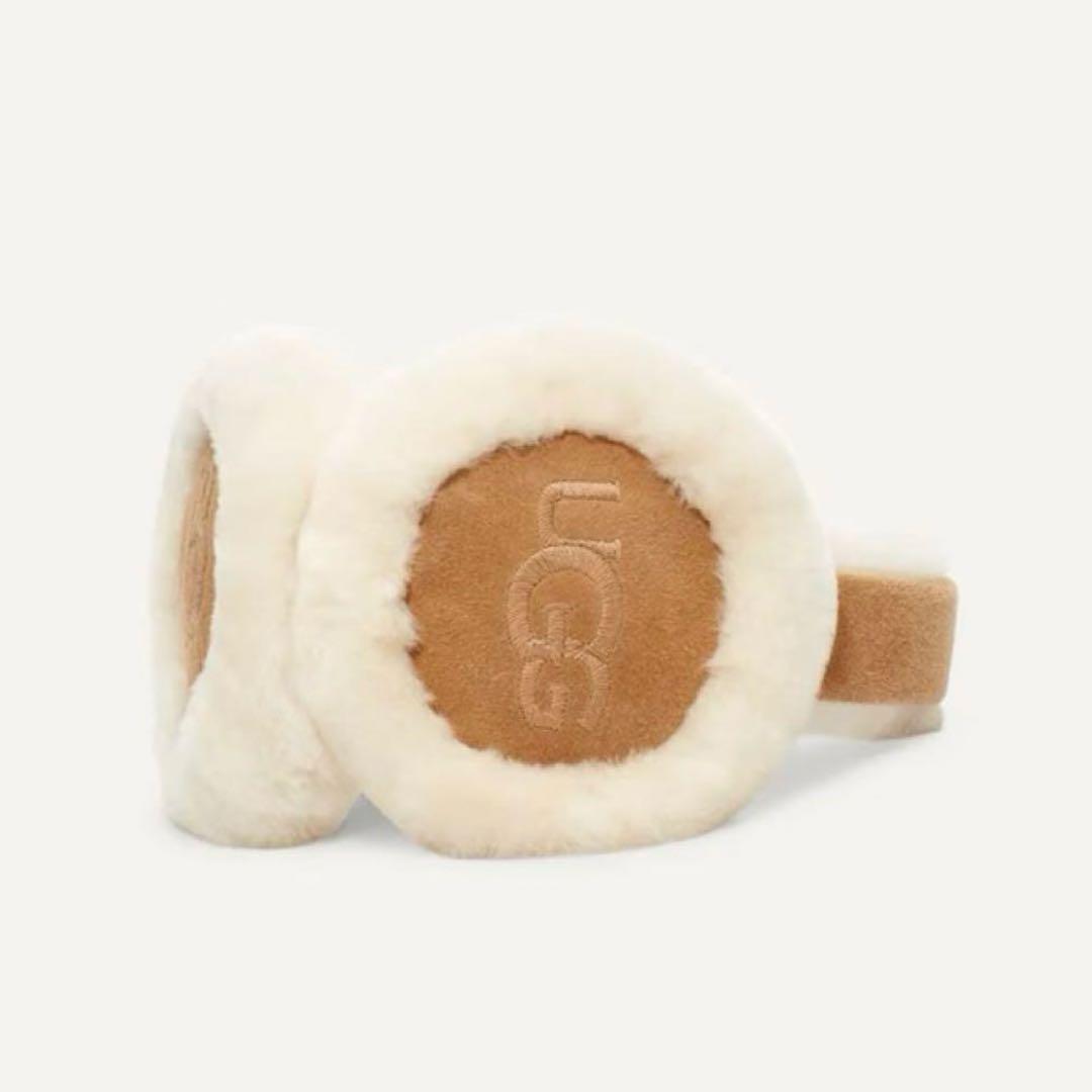 【タグ付】アグ シープスキン エンブロイダリー イヤーマフ チェスナット CHE