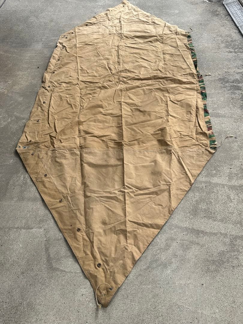 軍幕　フランス軍パップテント シェルターハーフ　リザードカモ　2枚セット