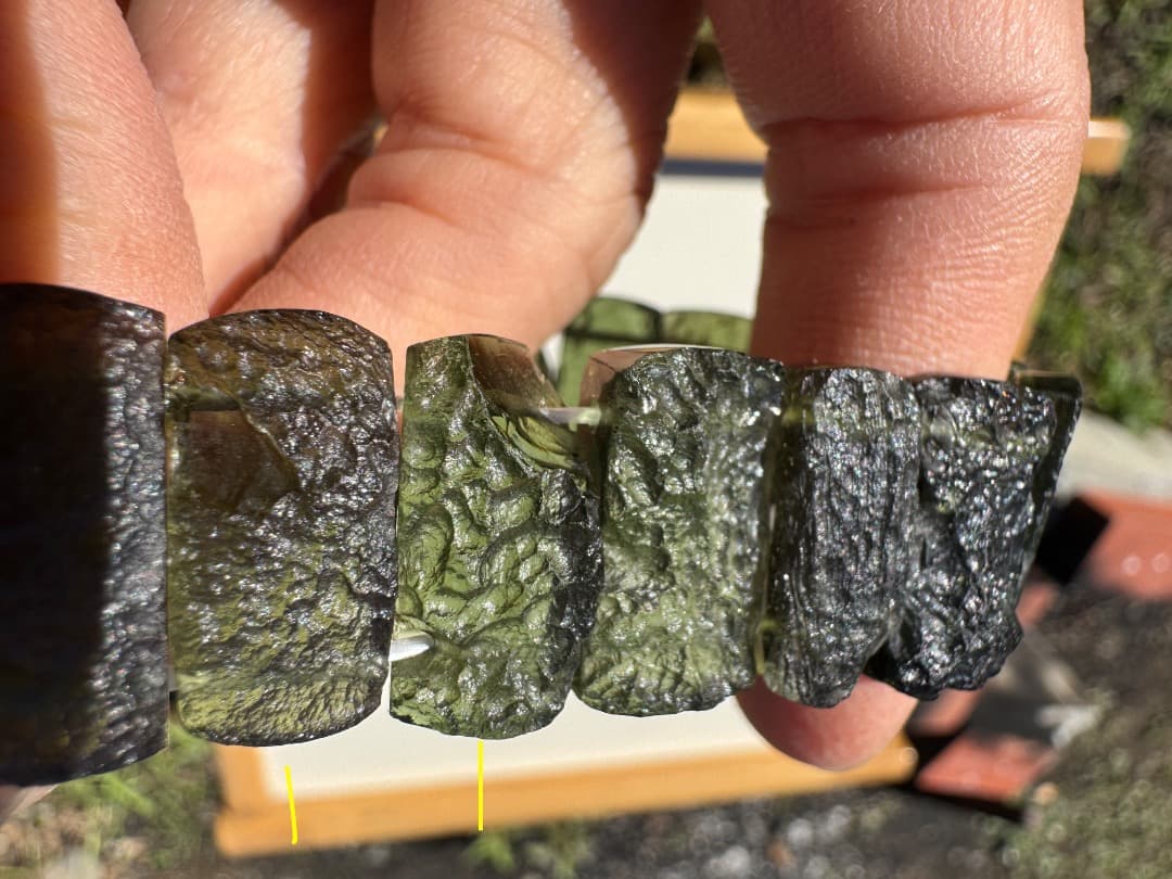 モルダバイト　ブレスレット　鑑別書付き　本物　40.77g