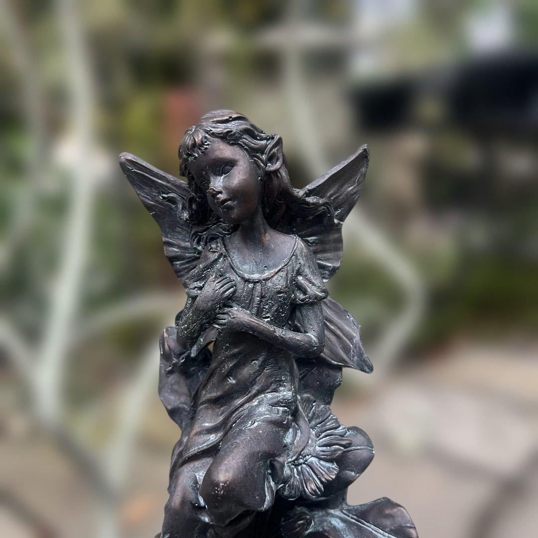 英国 Garden樹脂製 妖精の夢像ガーデンオーナメント