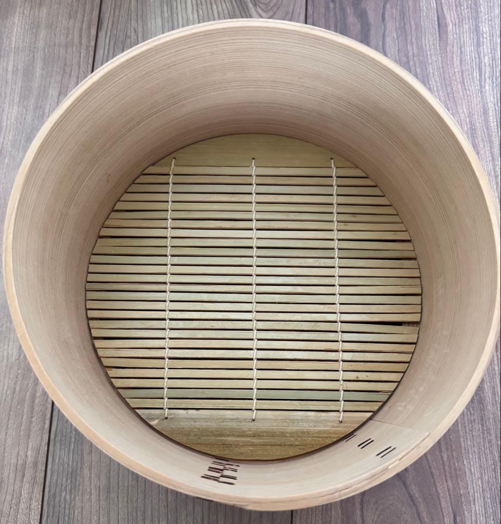 柴田慶信商店 最高級天然秋田杉　おひつ 曲げわっぱ 6寸（3合）とセイロのセット