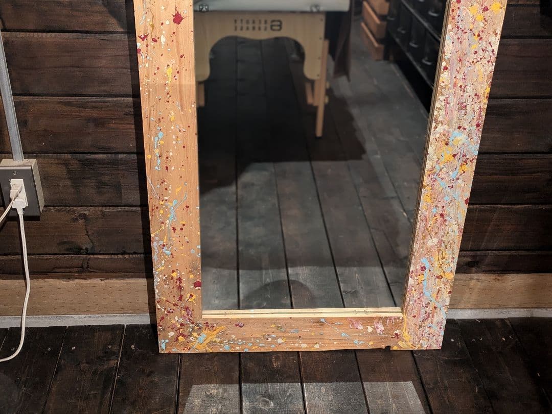 姿見　鏡　ヴィンテージ風　西海岸　カリフォルニア家具