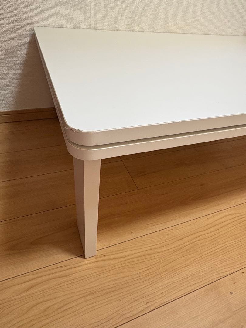 こたつ ローテーブル 折れ足 折りたたみ テーブル 白 ホワイト 机
