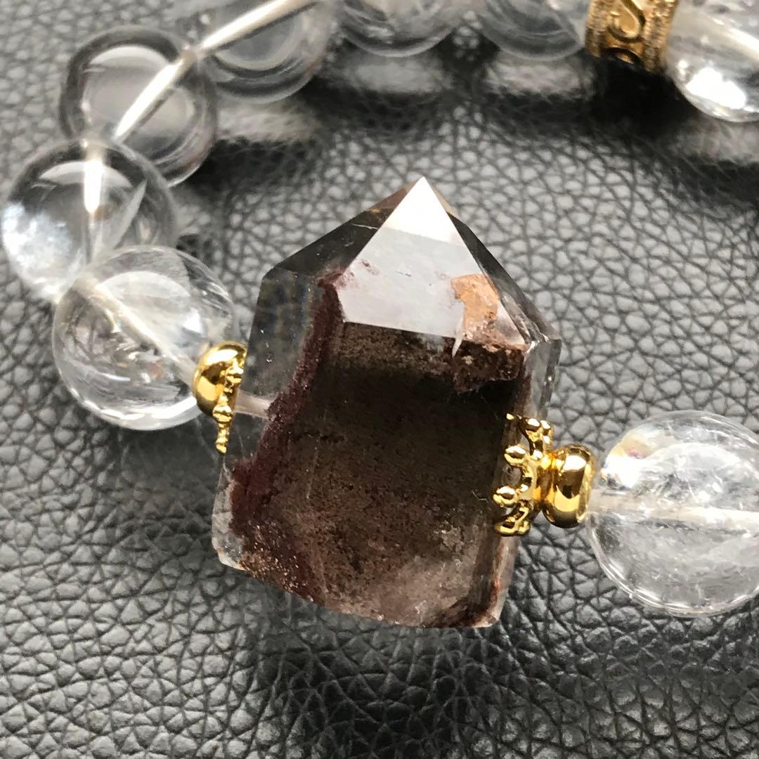 ピンクガーデンクォーツポイントブレス❣️16.2cm