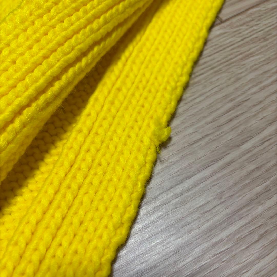 Y-3 ワイスリーKNIT SCARF ニット ロング マフラー　ストール　黄色