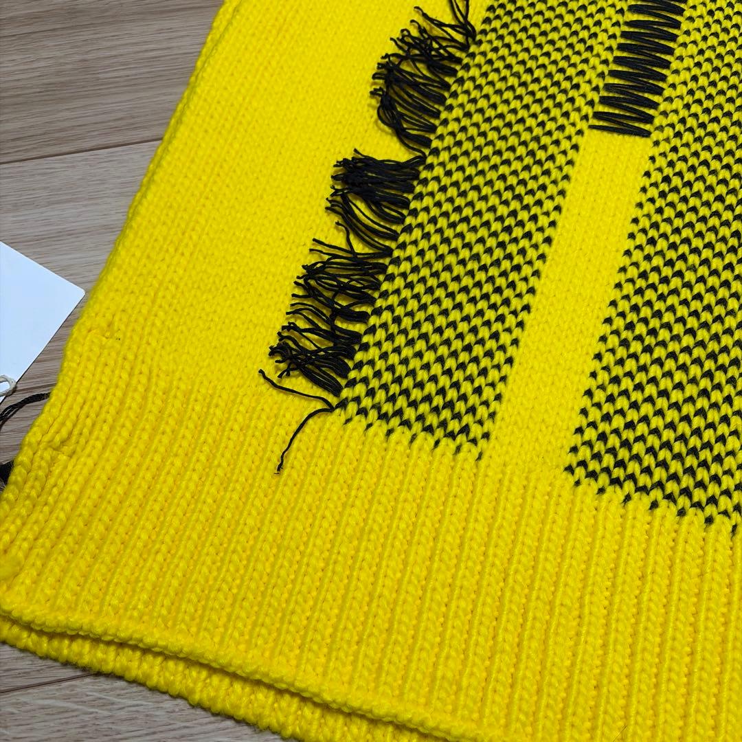 Y-3 ワイスリーKNIT SCARF ニット ロング マフラー　ストール　黄色