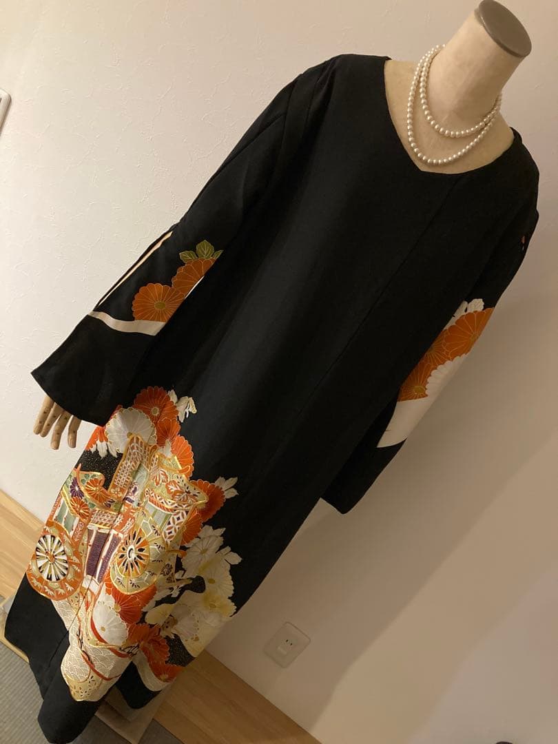 着物リメイクワンピース　留袖