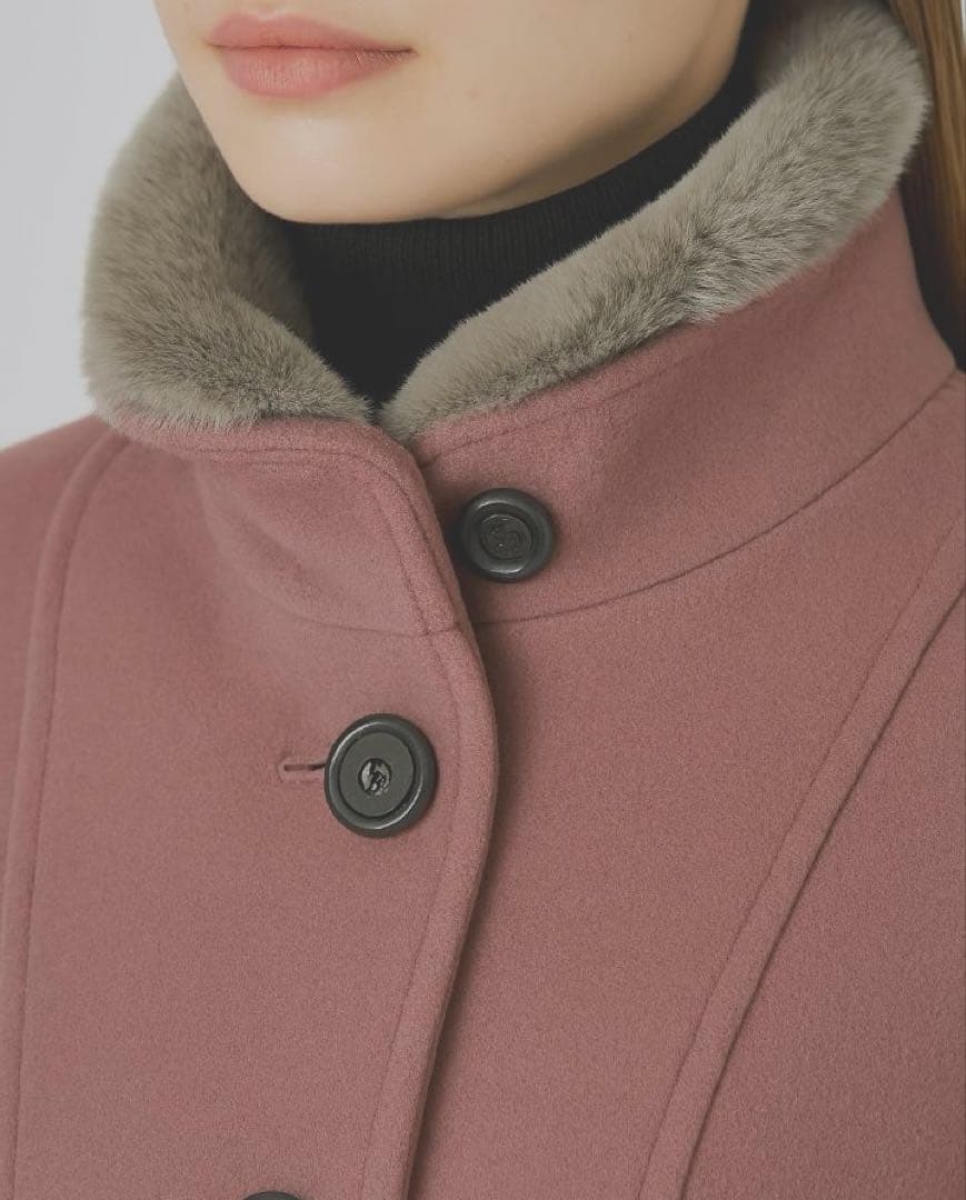 極美品　ブルーレーベルクレストブリッジ スタンドカラーコート　ピンク