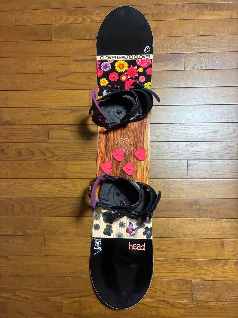 HEAD フラワーデザイン スノーボードビンディングセット　ジュニアサイズ