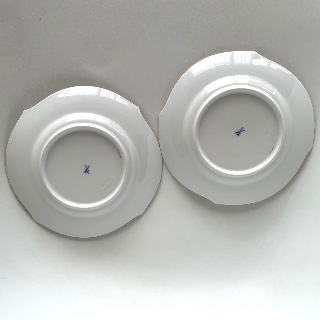 マイセン フローラ ヴェレンシュピール　プレート19cm 2客　ケーキ皿