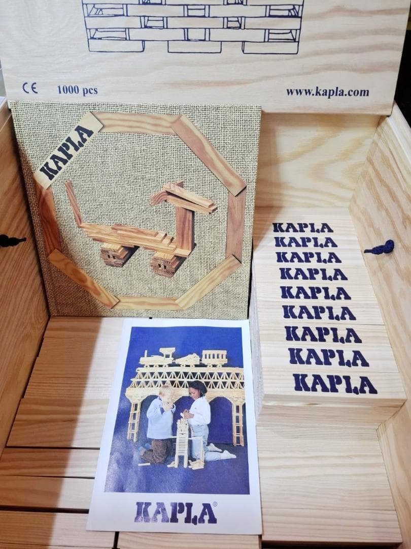 カプラ KAPLA1000 魔法の板 専用木箱入り 美品 防腐剤不使用