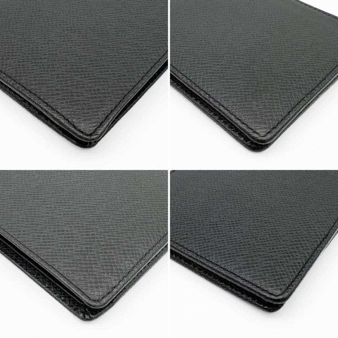 【使用わずか】ヴィトン タイガ 二つ折り コンパクト 財布 黒 ブラック