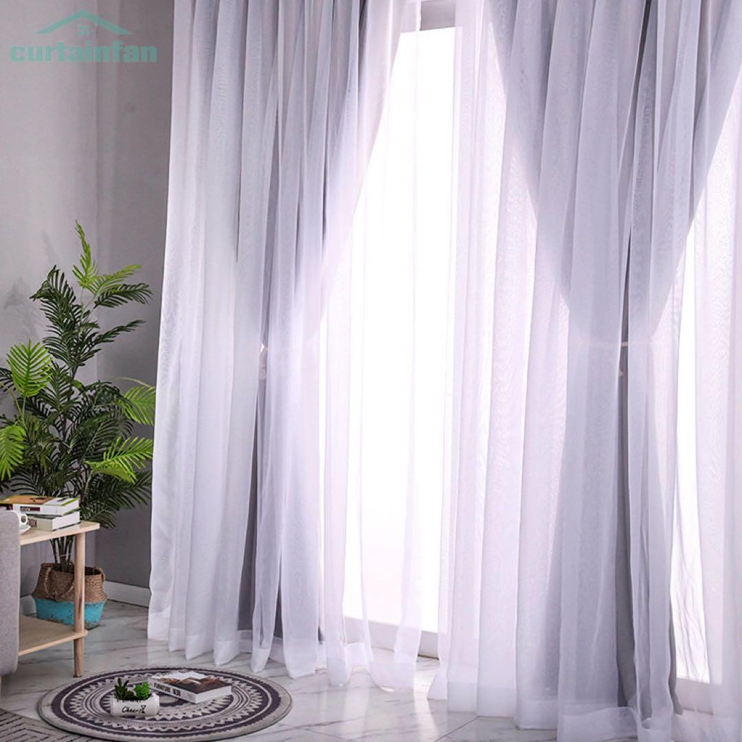 遮光カーテン・遮光 きれいな二重カーテン 断熱保温 無地 一体型 2倍ヒダ