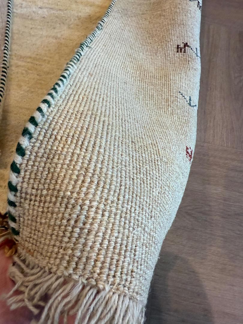 266x209cm 手織りペルシャギャッベ リビングラグ ナチュラル イラン