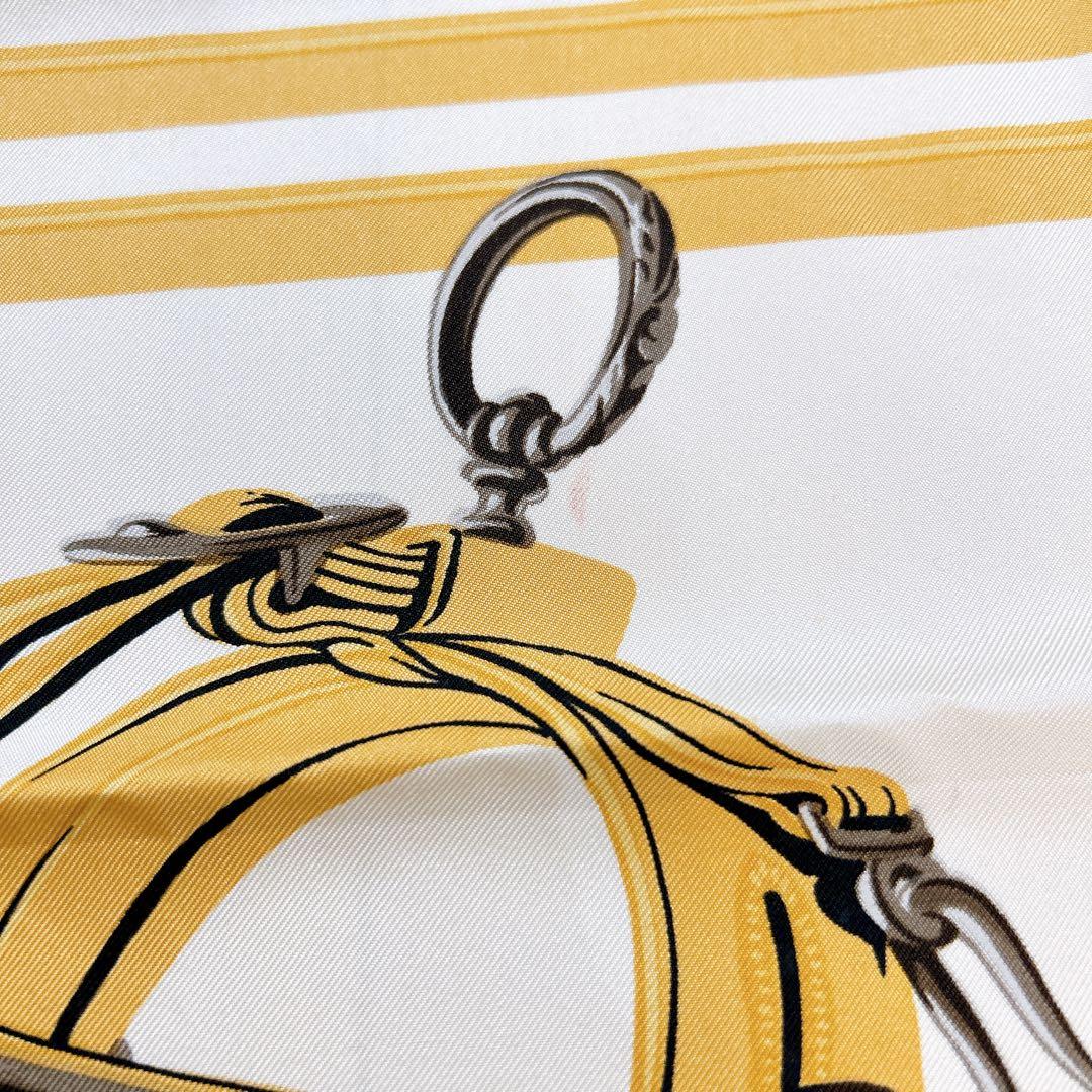 HERMES エルメス カレ90 BRIDES de GALA シルク クリーム