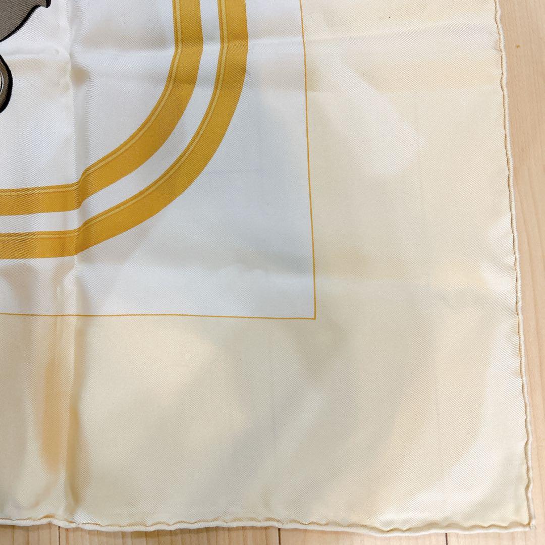 HERMES エルメス カレ90 BRIDES de GALA シルク クリーム