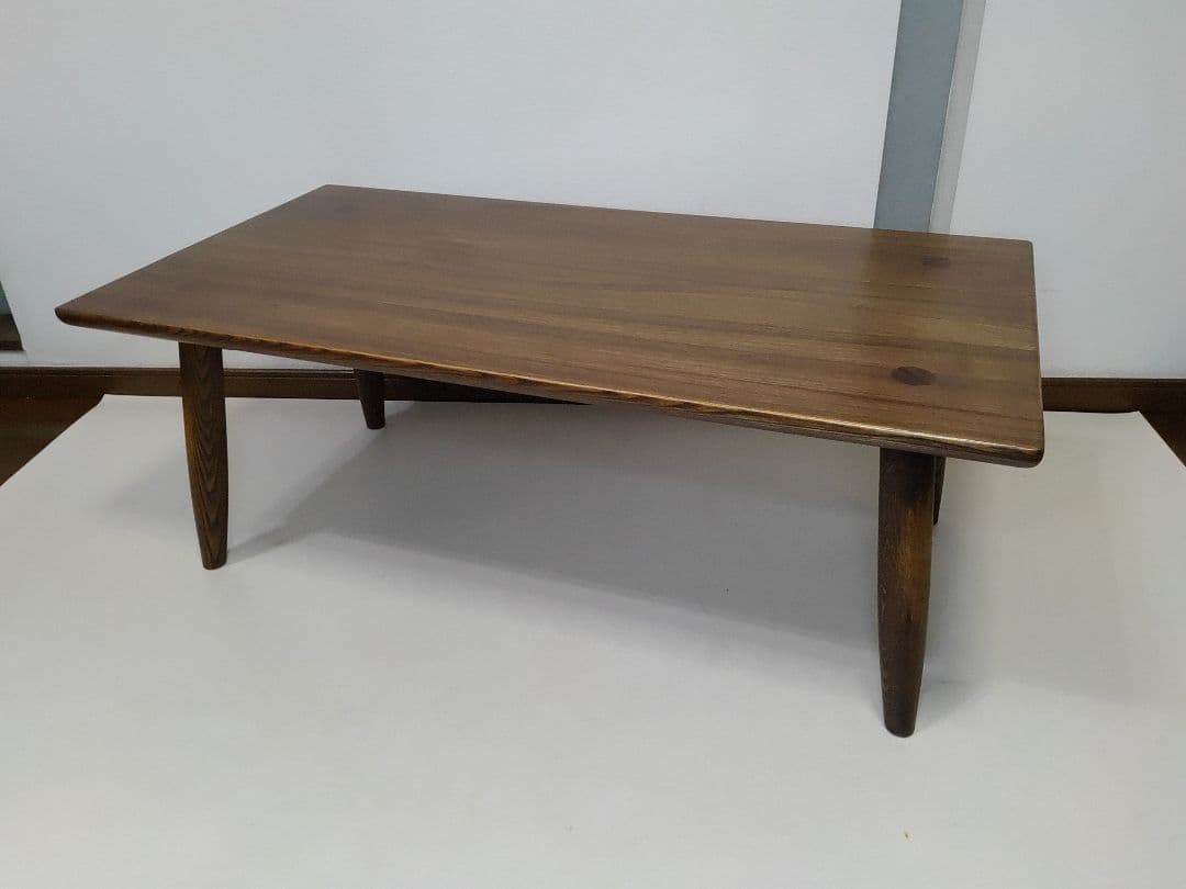 木目が美しい ナガノインテリア テーブル センターテーブル 天然木 ローテーブル