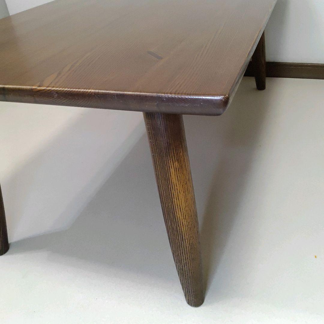 木目が美しい ナガノインテリア テーブル センターテーブル 天然木 ローテーブル