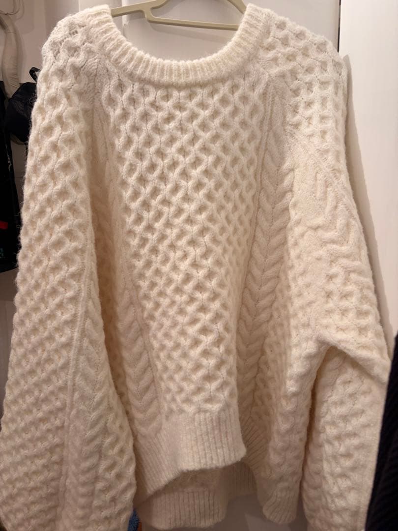 トップス NOTRE emor back open volume knit