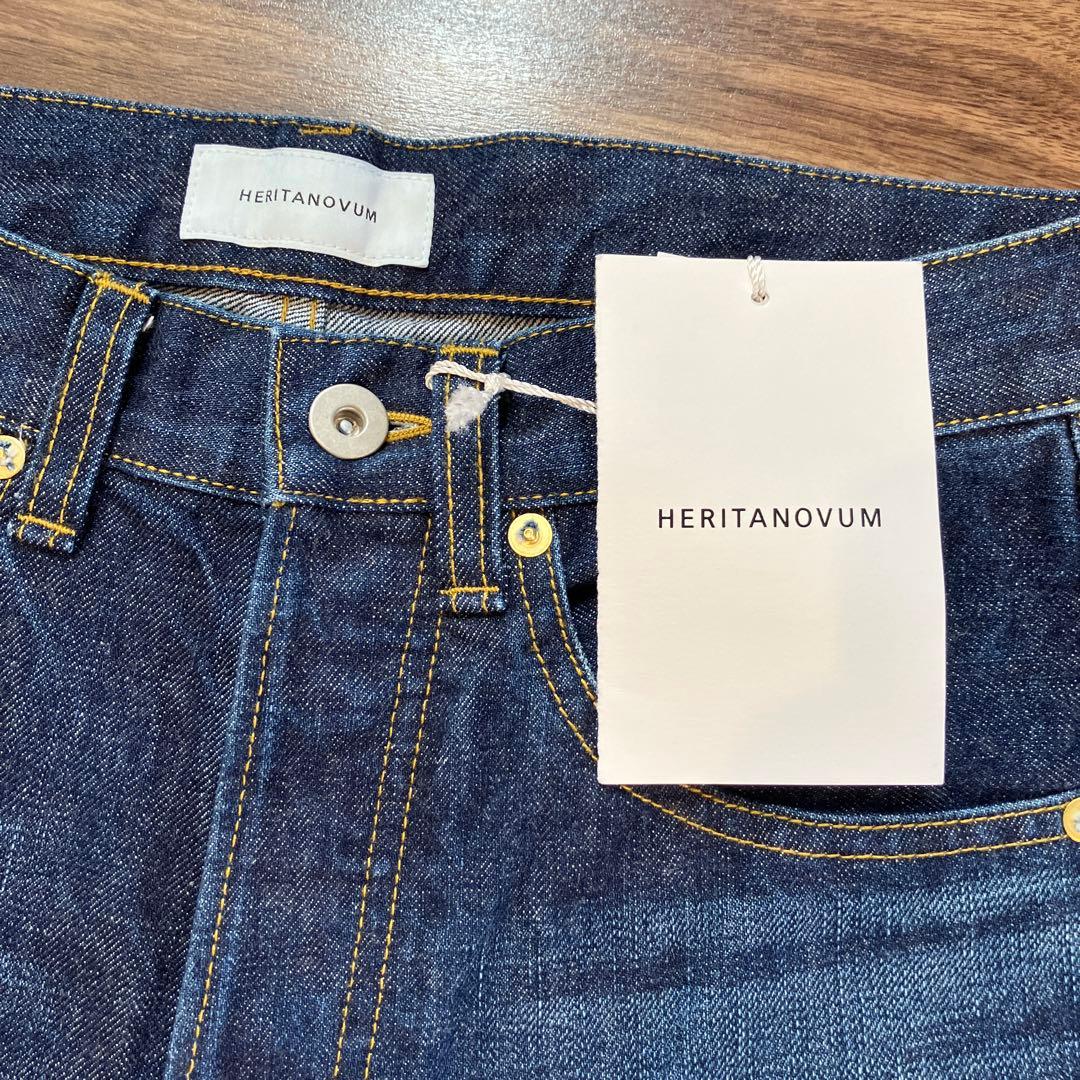HERITANOVUM ダークブルー ワイドレッグデニム