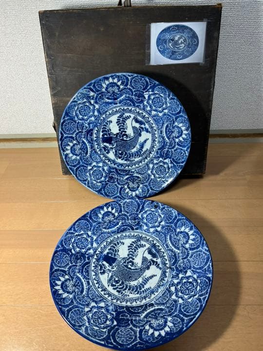 495 時代物　鯉　大皿　2客　古美術品　有田焼