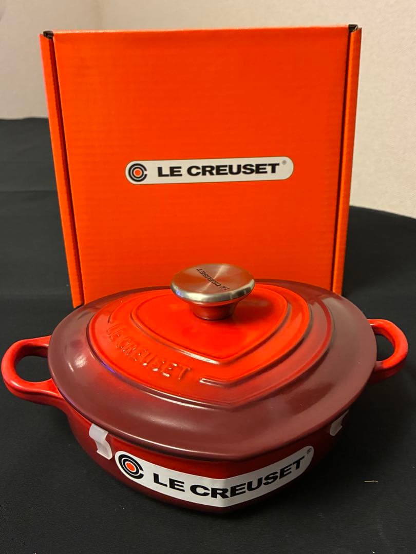 ル・クルーゼ　ダムール・ディッシュ・ループ　赤　未使用