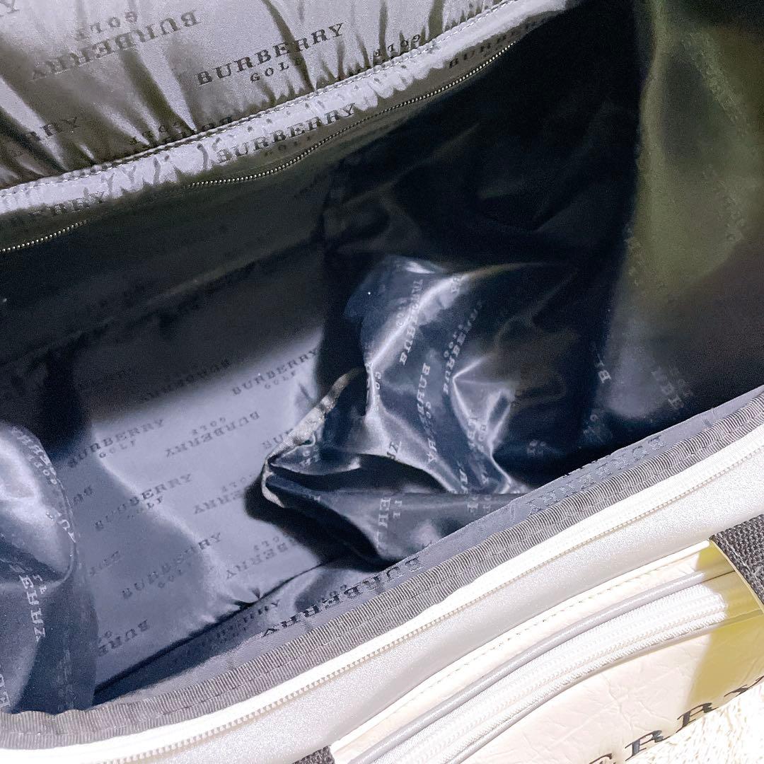 美品 バーバリーゴルフ ボストンバッグ ゴルフバッグ 2way ホワイト