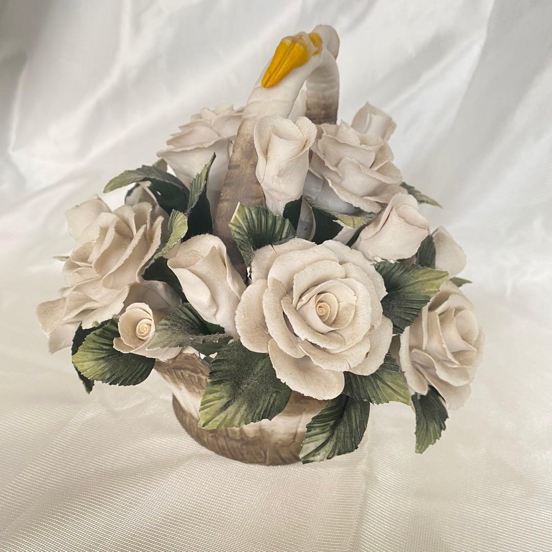 花のブーケ　陶器　置物　飾り物　せともの　インテリア　雑貨