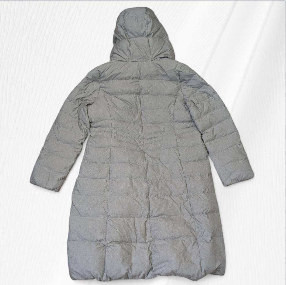 Leilian レリアン ダウン ファー付 グレー系 ロング丈 １３号サイズ