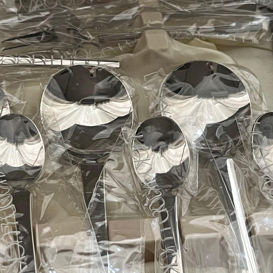 ラッキーウッド スカンジナビア 18-12ステンレス スープスプーン フォーク