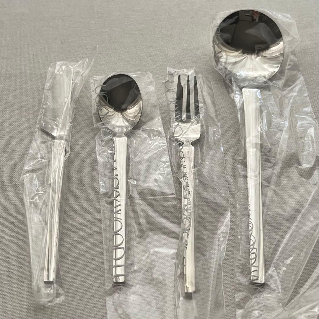 ラッキーウッド スカンジナビア 18-12ステンレス スープスプーン フォーク