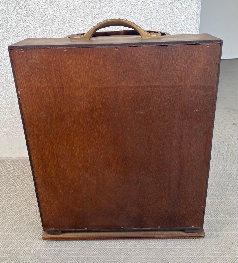 アンティーク　樽型バーボックス ミラー付き