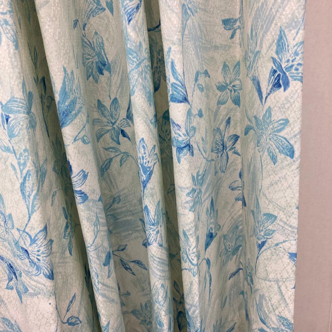 2倍ひだ　ドレープカーテン　2枚セット