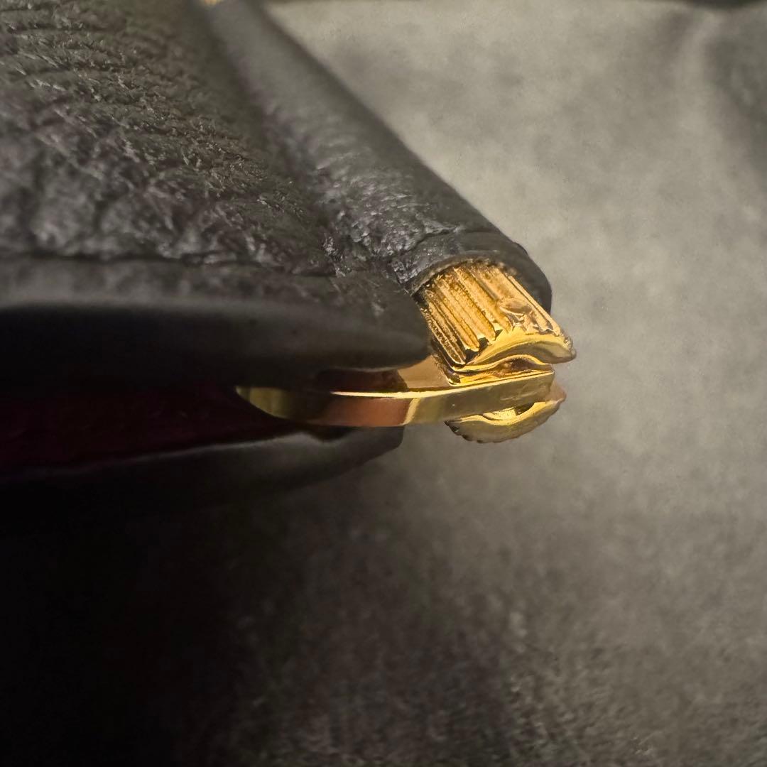 美品　トムフォード　マネークリップ　バイカラー　黒　レザー