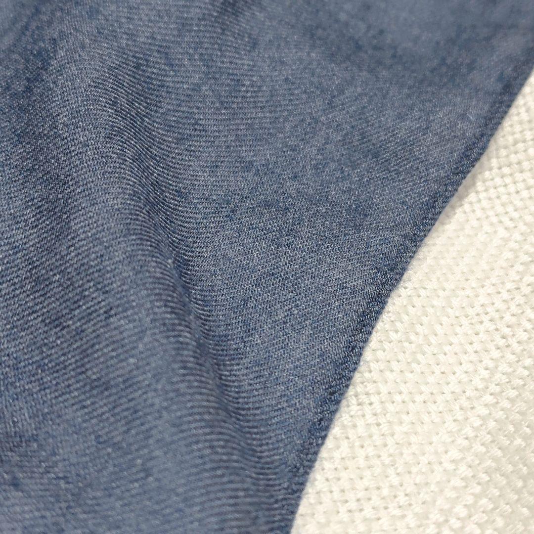 コロンボCOLOMBOカシミヤシルク無地プレーン大判フリンジストールマフラー紺